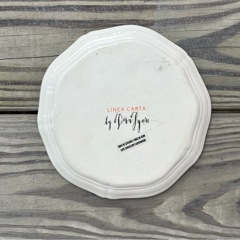 Anthropologie Linea Carta Diva Pyari Dessert Plate 6.5” Pug Dog - Picture 5 of 5